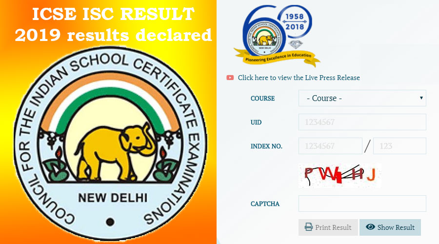 ICSE ISC RESULT 2019 results declared; this year 98.54% students passed this examination