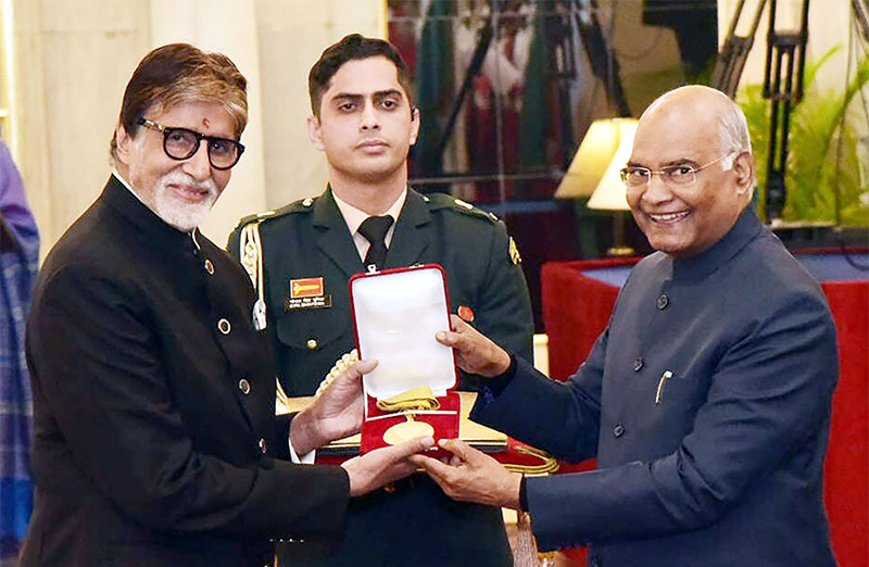 Film star Amitabh Bachchan honoured with Dadasaheb Phalke Award
