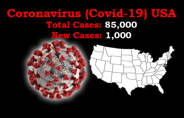 Coronavirus USA Update: US reports 1,000 death and 85,000 confirmed cases