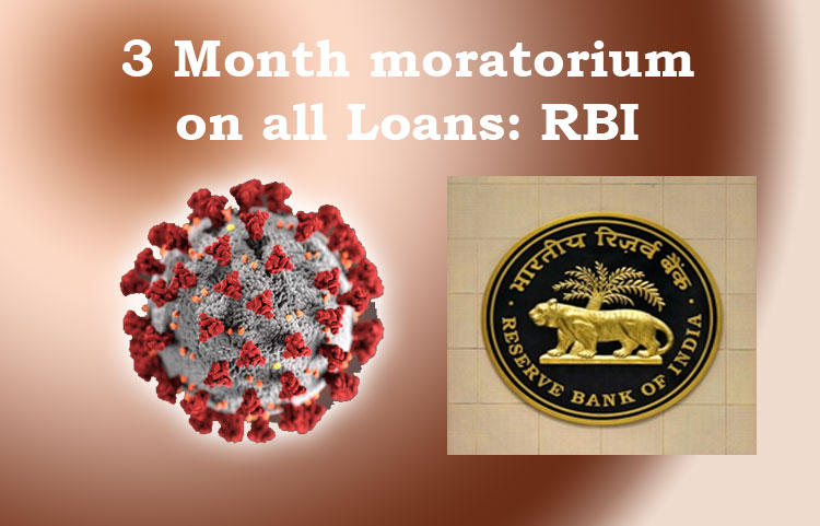 RBI allows 3-months moratorium on loans due to Coronavirus pandemic in Country, RBI announced three-month moratorium on EMI is big announcement