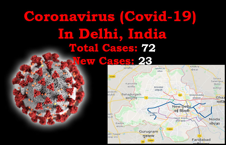 Coronavirus Cases in New Delhi: 23 fresh coronavirus cases, total cases reached 72