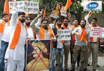 Hindu sena is protesting against celebration of Tipu Sultan Birthday