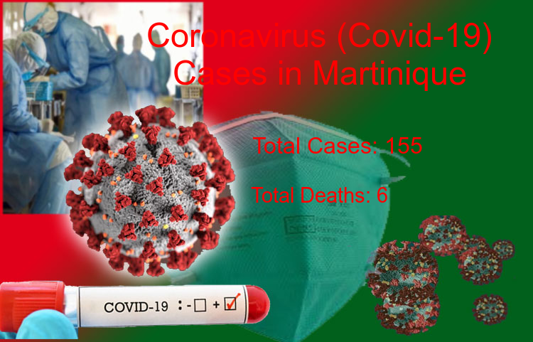 Martinique Coronavirus Update - Coronavirus cases climb to 155, Total Deaths reaches to 6 on 13-Apr-2020